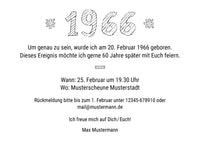 Einladung zum 60. Geburtstag: Born in 1966