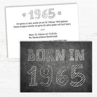 Einladung zum 60. Geburtstag: Born in 1965