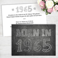 Einladung zum 60. Geburtstag: Born in 1965