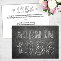 Einladung zum 70. Geburtstag: Born in 1956