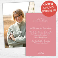 Danksagung Geburtstag: bunt mit Foto hochformat