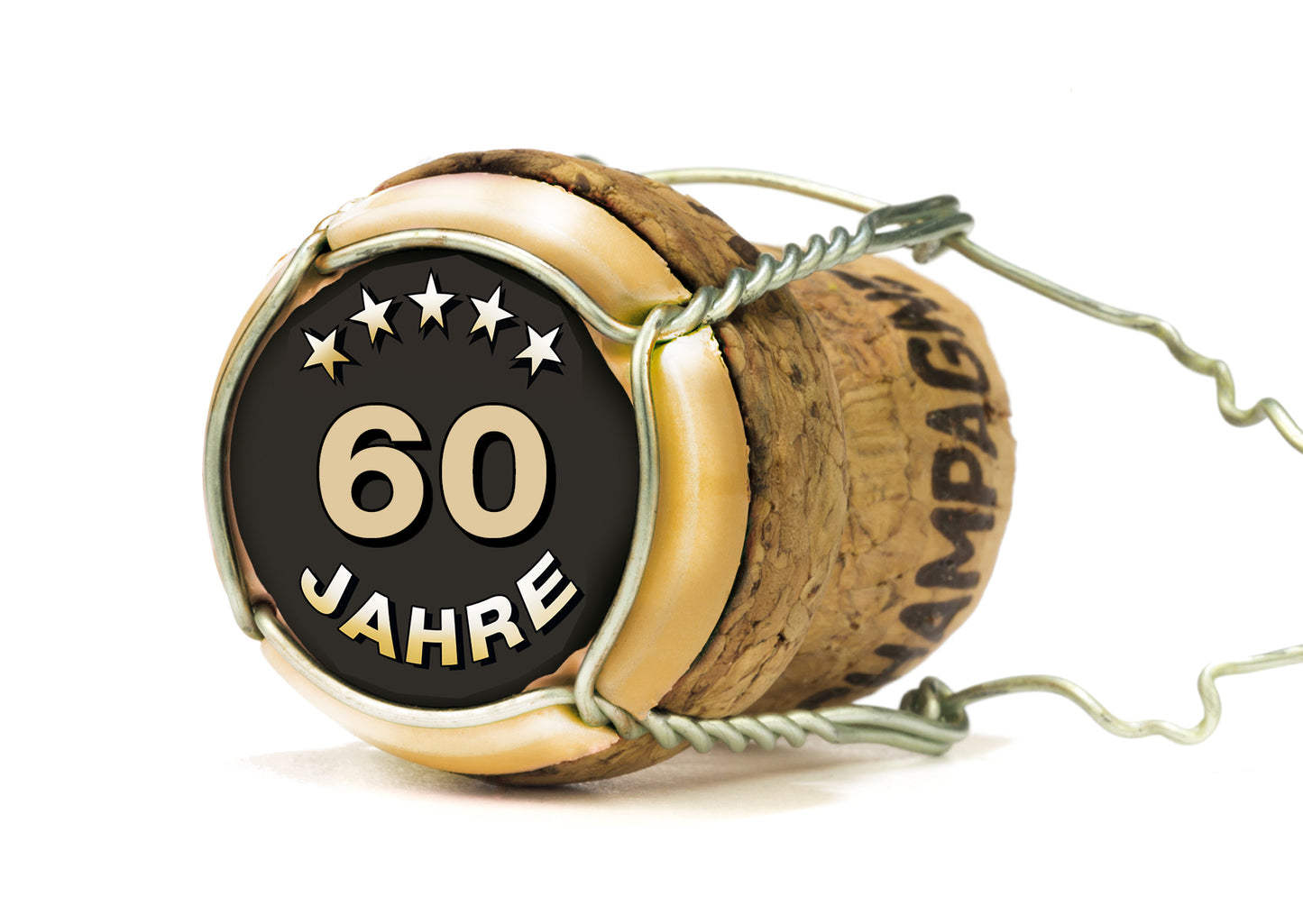 Glückwunsch Postkarte zum 60. Geburtstag – Jetzt knallen die Korken!