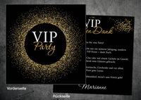 Danksagung Geburtstag: VIP Party