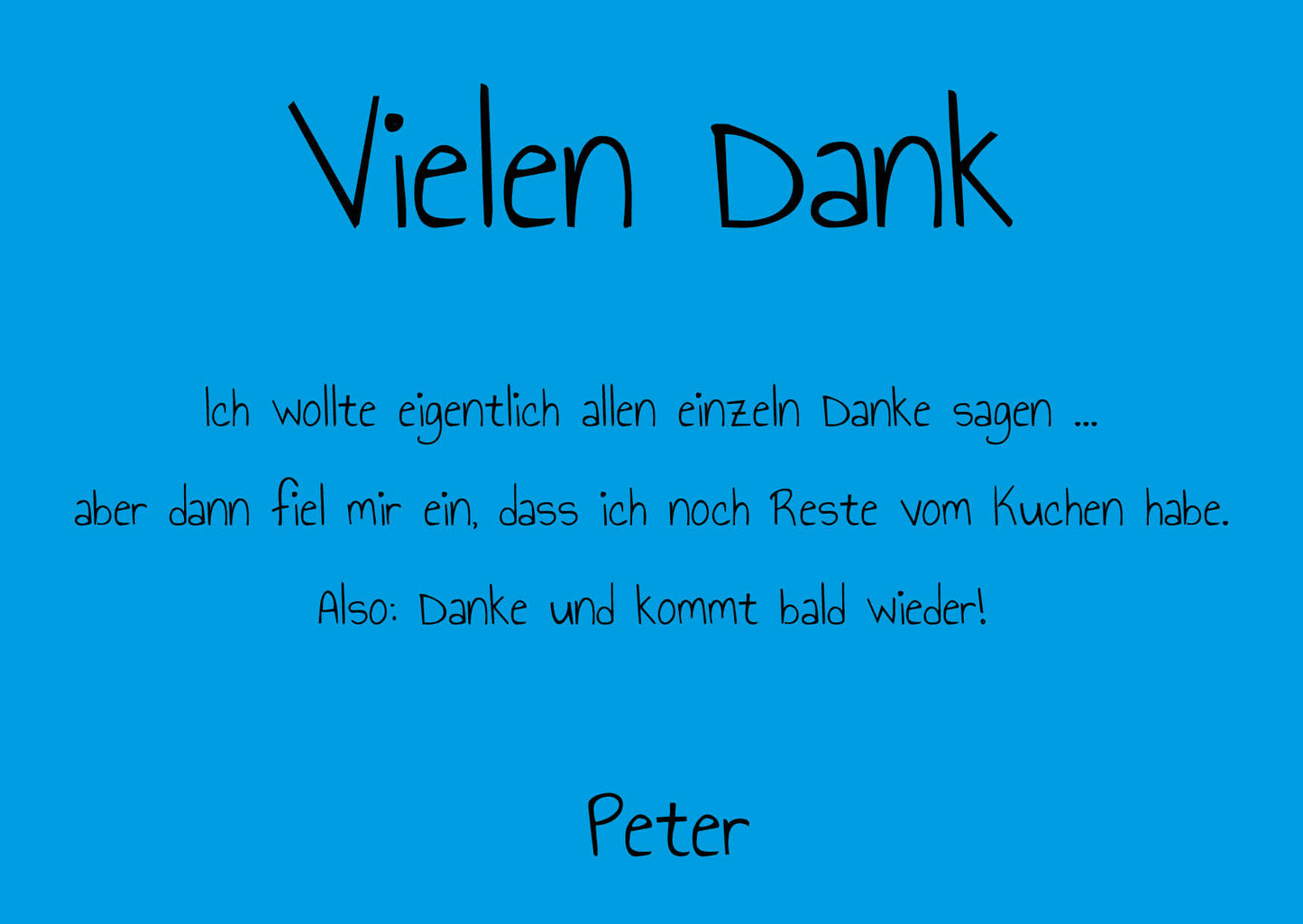 Danksagung Geburtstag: Bunt mit Foto querformat