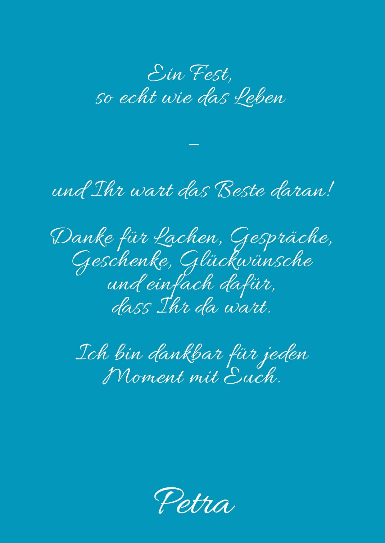 Danksagung Geburtstag: bunt mit Foto hochformat