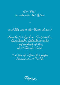 Danksagung Geburtstag: bunt mit Foto hochformat