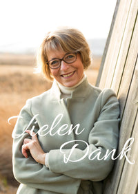 Danksagung Geburtstag: bunt mit Foto hochformat