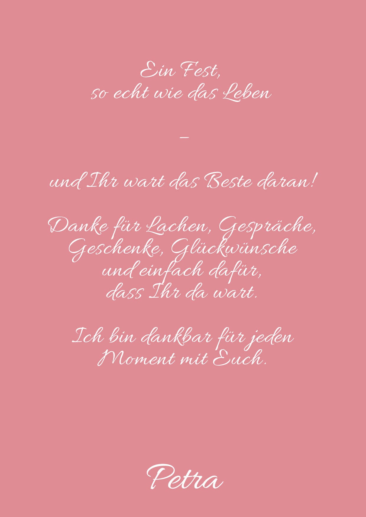 Danksagung Geburtstag: bunt mit Foto hochformat