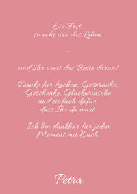 Danksagung Geburtstag: bunt mit Foto hochformat