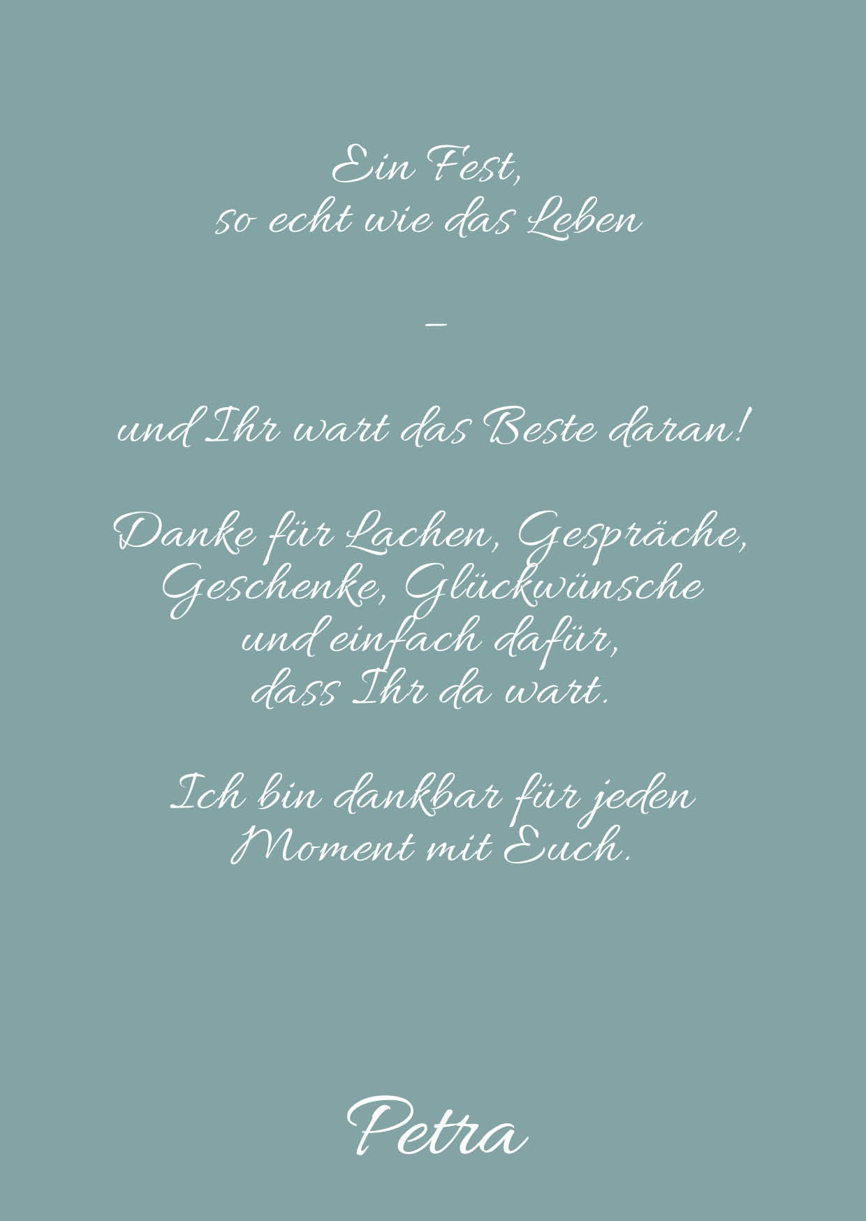 Danksagung Geburtstag: bunt mit Foto hochformat