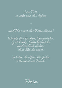 Danksagung Geburtstag: bunt mit Foto hochformat