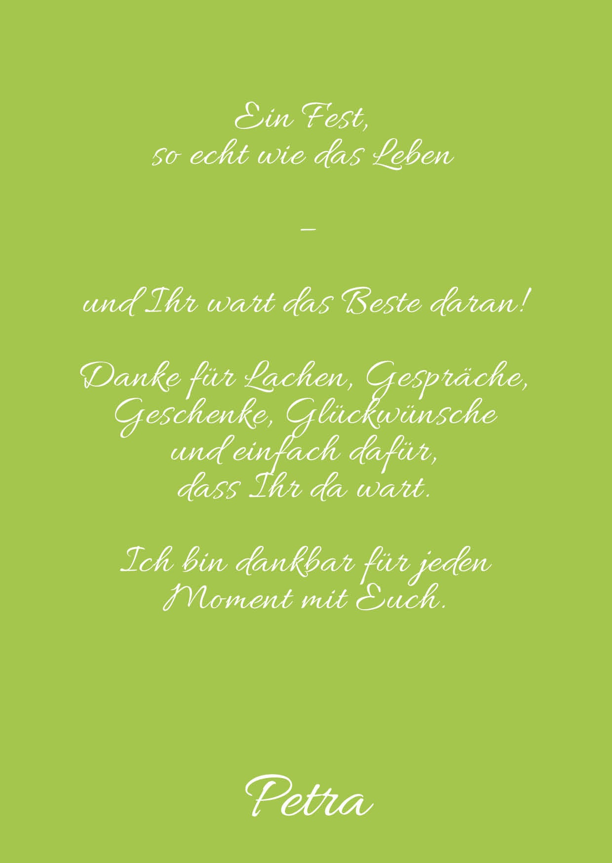 Danksagung Geburtstag: bunt mit Foto hochformat