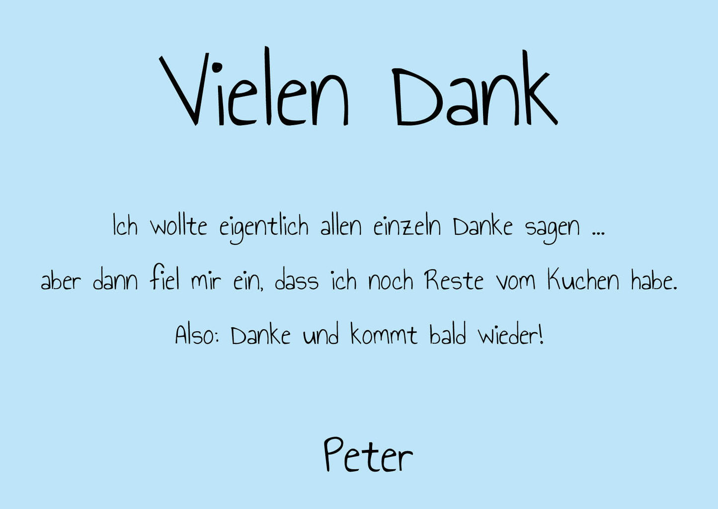 Danksagung Geburtstag: Bunt mit Foto querformat