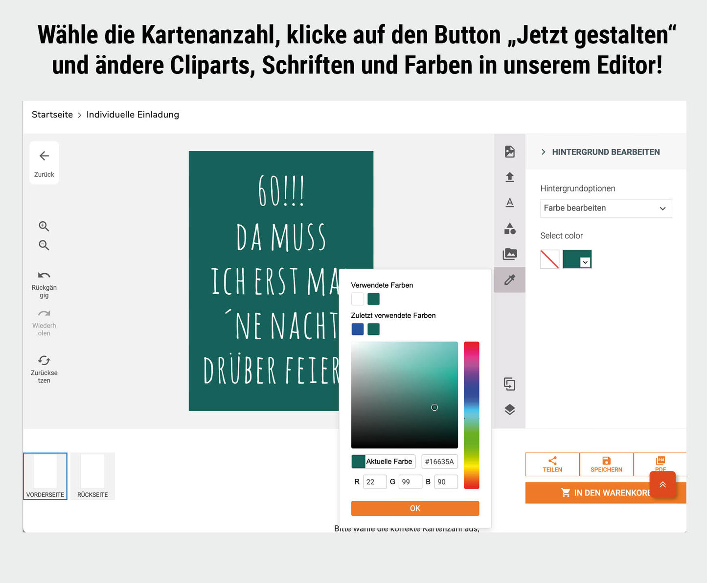 Einladung zum 60. Geburtstag: Da muss ich erst mal ´ne Nacht drüber feiern