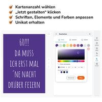 Einladung zum 60. Geburtstag: Da muss ich erst mal ´ne Nacht drüber feiern