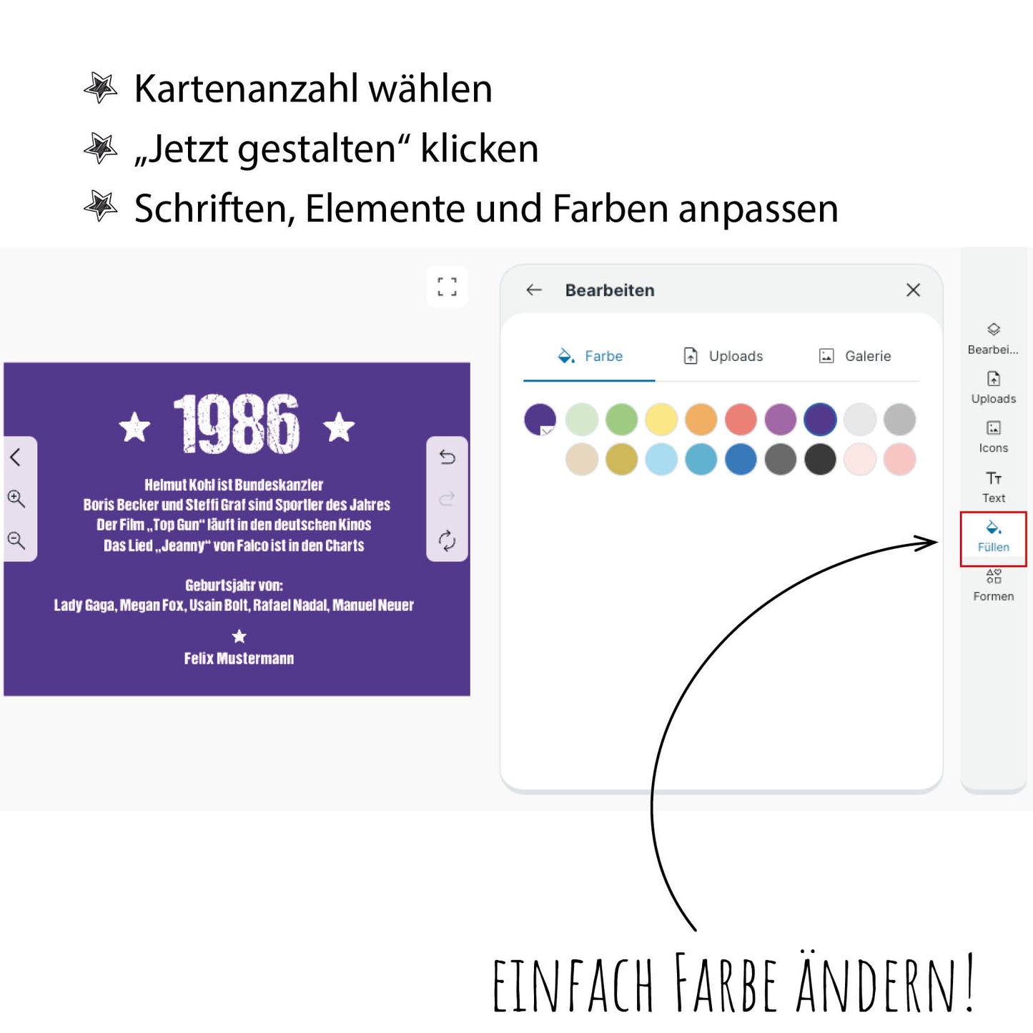 Einladung zum 40. Geburtstag:  Ereignisse aus dem Jahr 1986