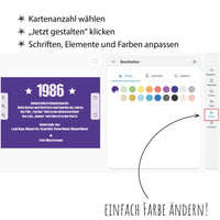Einladung zum 40. Geburtstag:  Ereignisse aus dem Jahr 1986