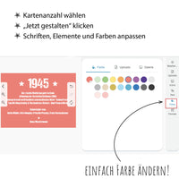 Einladung zum 80. Geburtstag:  Ereignisse aus dem Jahr 1945