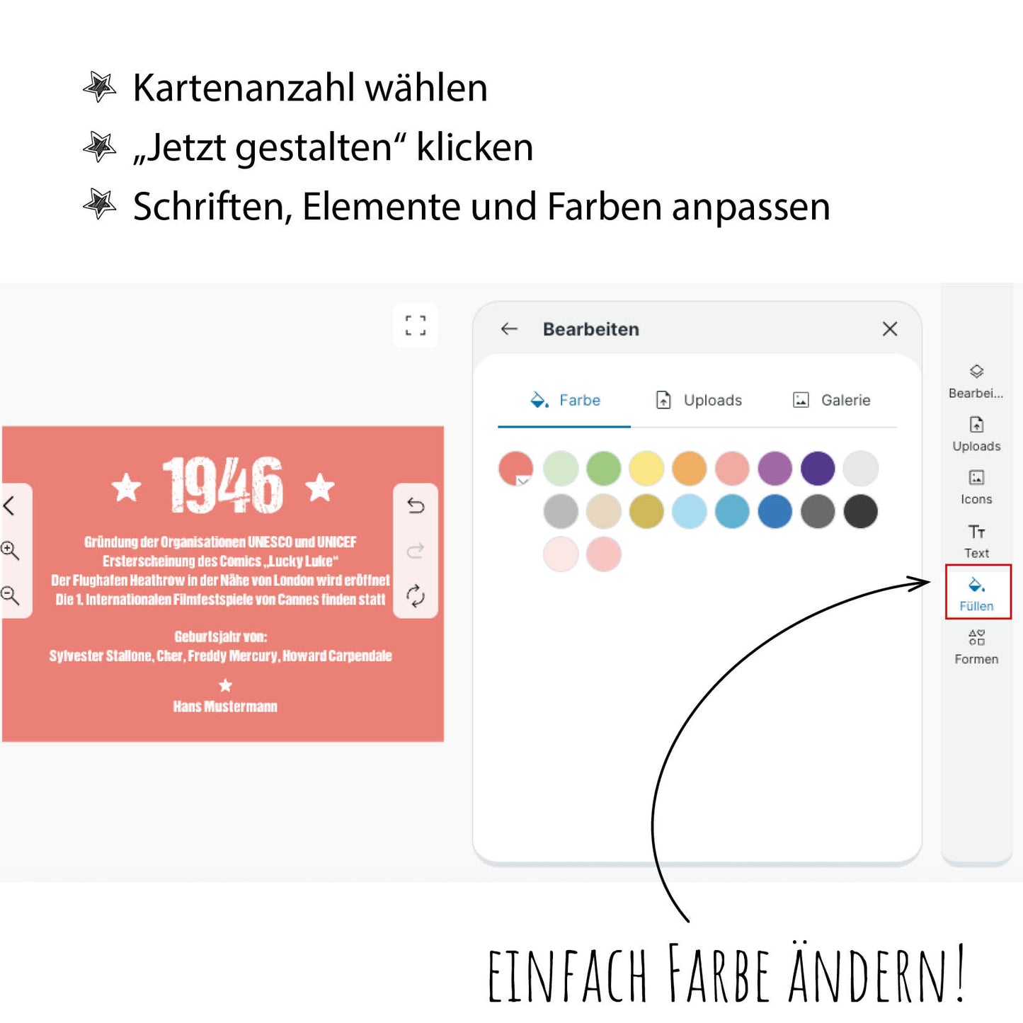 Einladung zum 80. Geburtstag:  Ereignisse aus dem Jahr 1946
