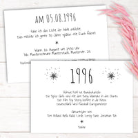 Einladung zum 30. Geburtstag:  Ereignisse aus dem Jahr 1996 - weiß