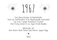 Einladung zum 60. Geburtstag 1967 – personalisierbar | Individuelle Einladung