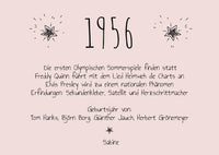 Einladung zum 70. Geburtstag:  Ereignisse aus dem Jahr 1956 - weiß