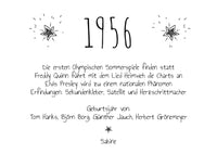 Einladung zum 70. Geburtstag:  Ereignisse aus dem Jahr 1956 - weiß