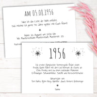 Einladung zum 70. Geburtstag:  Ereignisse aus dem Jahr 1956 - weiß