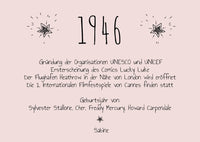 Einladung zum 80. Geburtstag:  Ereignisse aus dem Jahr 1946 - weiß