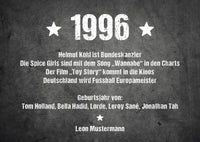 Einladung zum 30. Geburtstag:  Ereignisse aus dem Jahr 1996