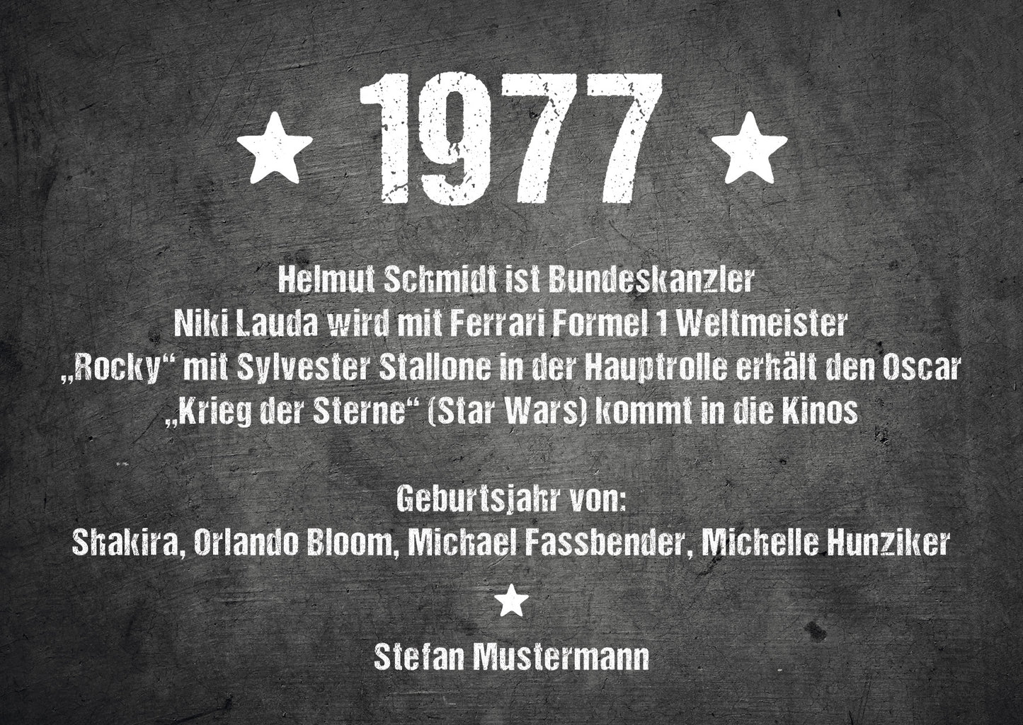 Einladung zum 50. Geburtstag 1977 – personalisierbar | Individuelle Einladung