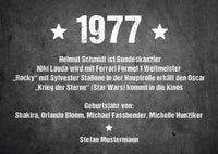 Einladung zum 50. Geburtstag 1977 – personalisierbar | Individuelle Einladung