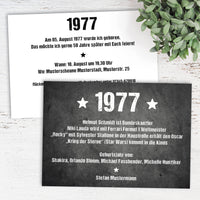 Einladung zum 50. Geburtstag 1977 – personalisierbar | Individuelle Einladung