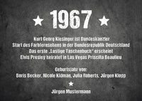 Einladung zum 60. Geburtstag 1967 – personalisierbar | Individuelle Einladung