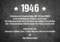 Einladung zum 80. Geburtstag:  Ereignisse aus dem Jahr 1946