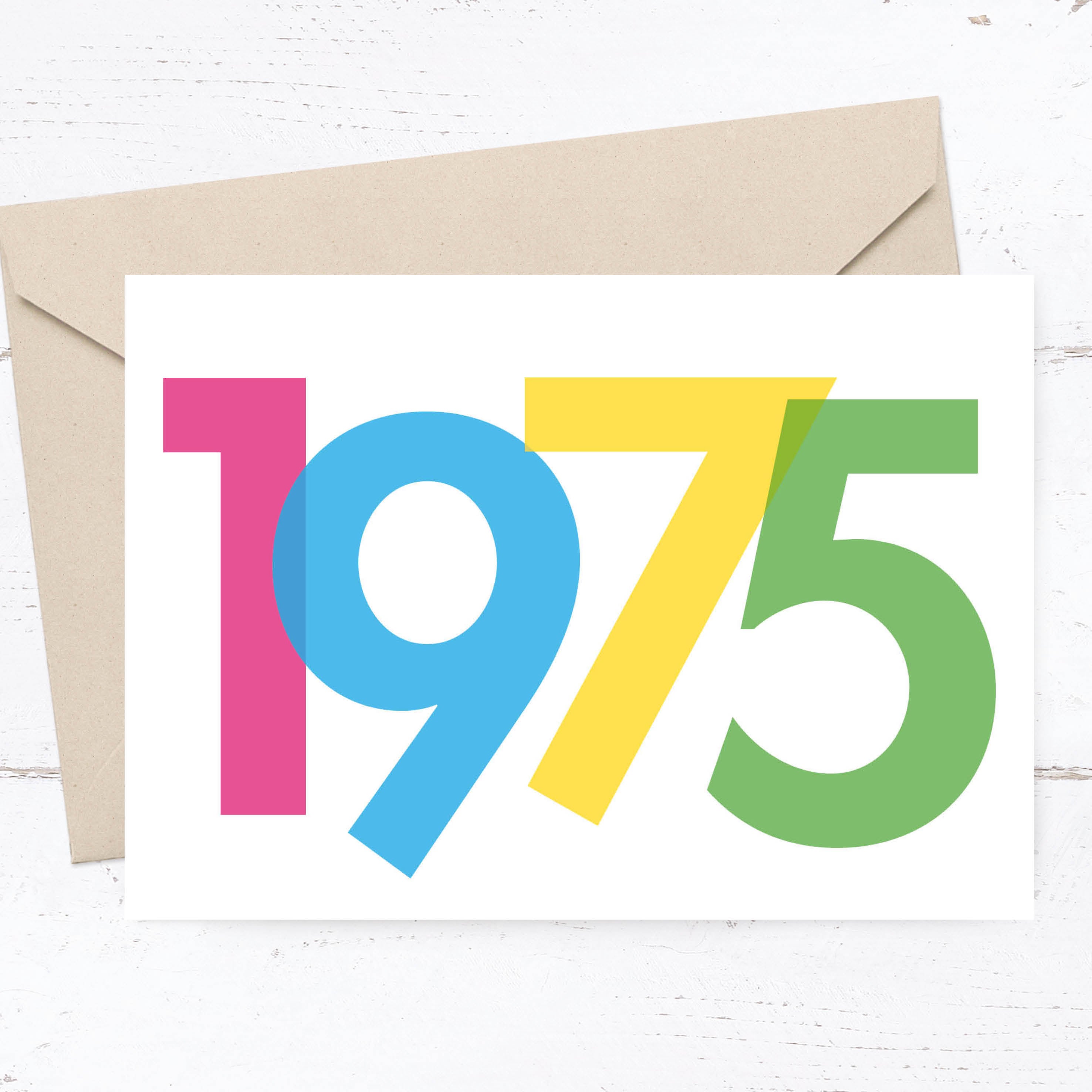 Einladung zum 50. Geburtstag: Jahreszahl 1975