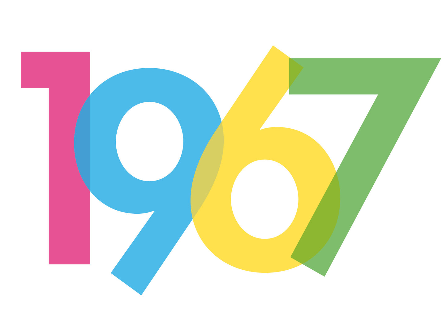 Einladung zum 60. Geburtstag: Jahreszahl 1967