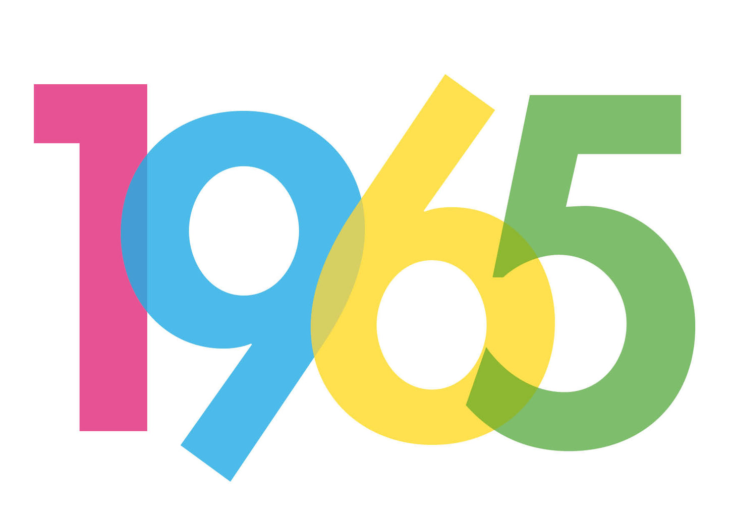 Einladung zum 60. Geburtstag: Jahreszahl 1965