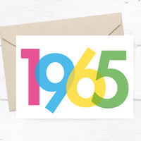 Einladung zum 60. Geburtstag: Jahreszahl 1965