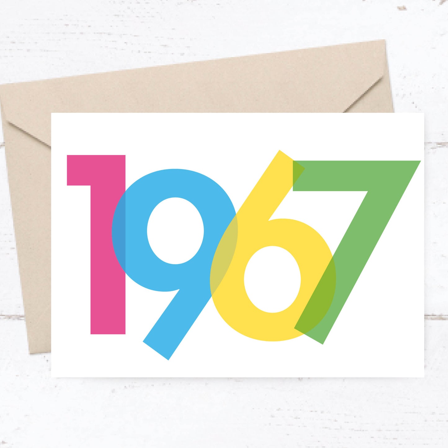 Einladung zum 60. Geburtstag: Jahreszahl 1967
