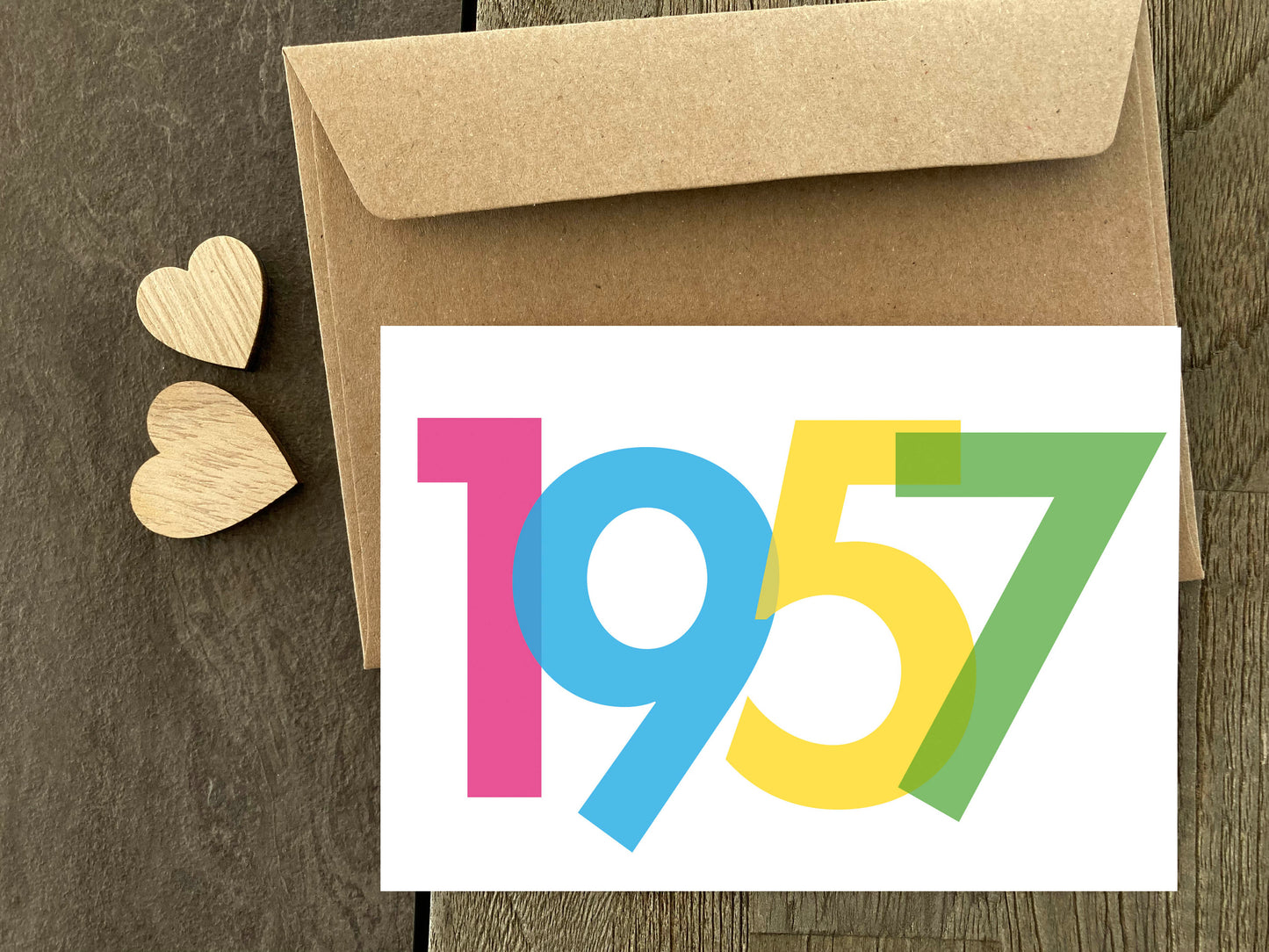 Einladung zum 70. Geburtstag: Jahreszahl 1957