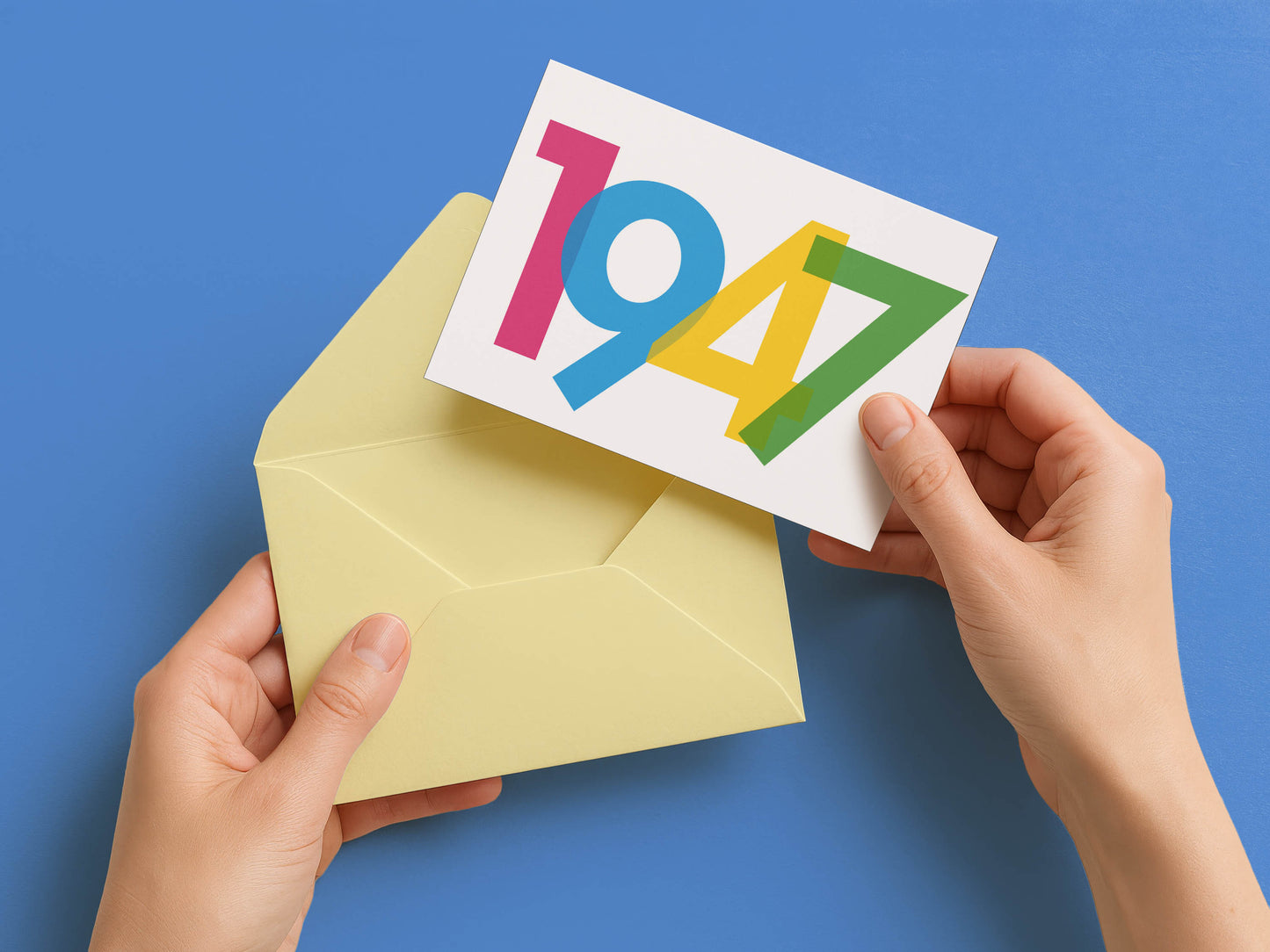 Einladung zum 80. Geburtstag: Jahreszahl 1947
