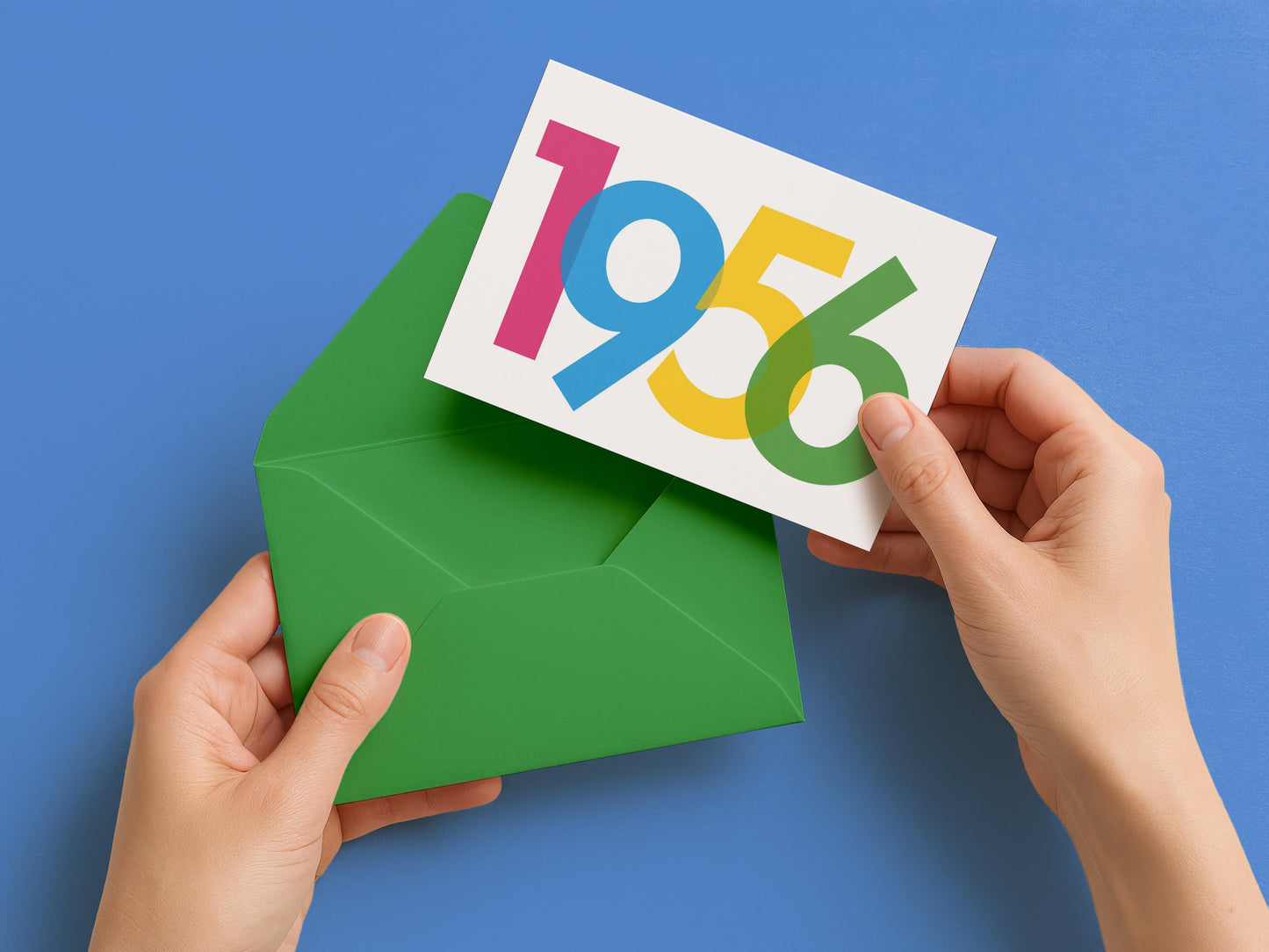 Einladung zum 70. Geburtstag: Jahreszahl 1956