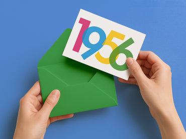 Einladung zum 70. Geburtstag: Jahreszahl 1956