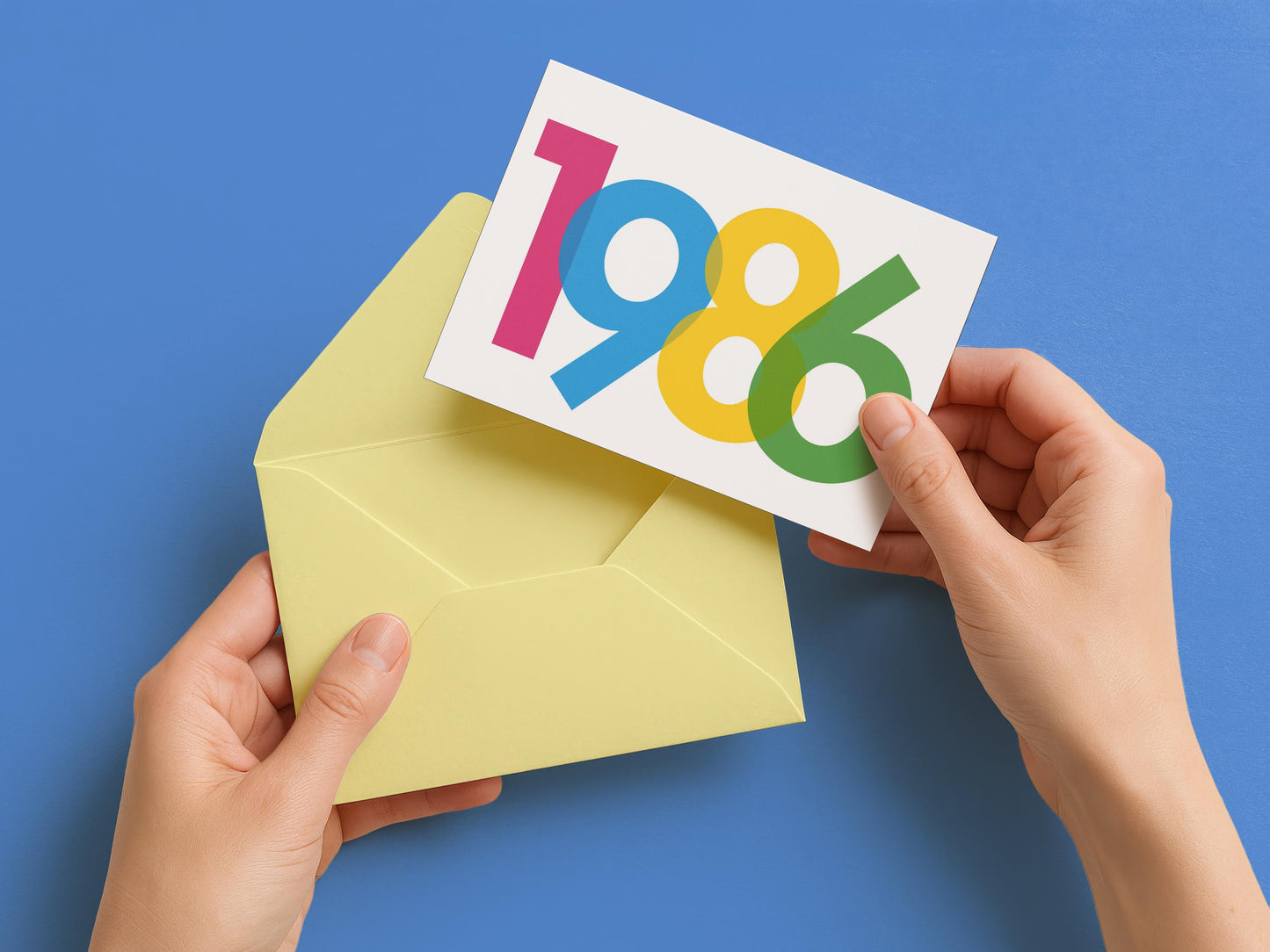 Einladung zum 40. Geburtstag: Jahreszahl 1986