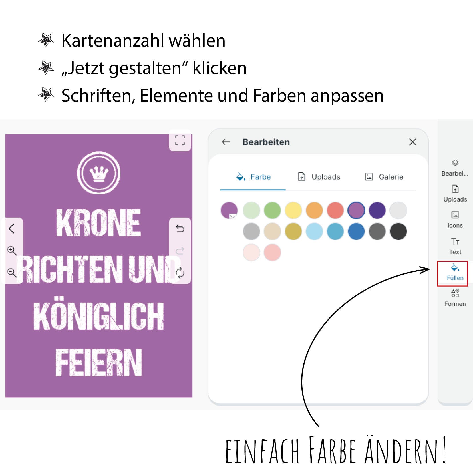 Einladung zum Geburtstag: Krone richten und königlich feiern - Individuelle Einladung