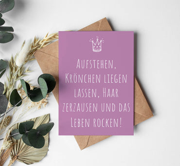 Einladung zum Geburtstag: Krönchen liegen lassen und das Leben rocken