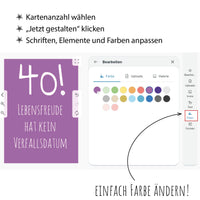 Einladung zum 40. Geburtstag: Lebensfreude hat kein Verfallsdatum!