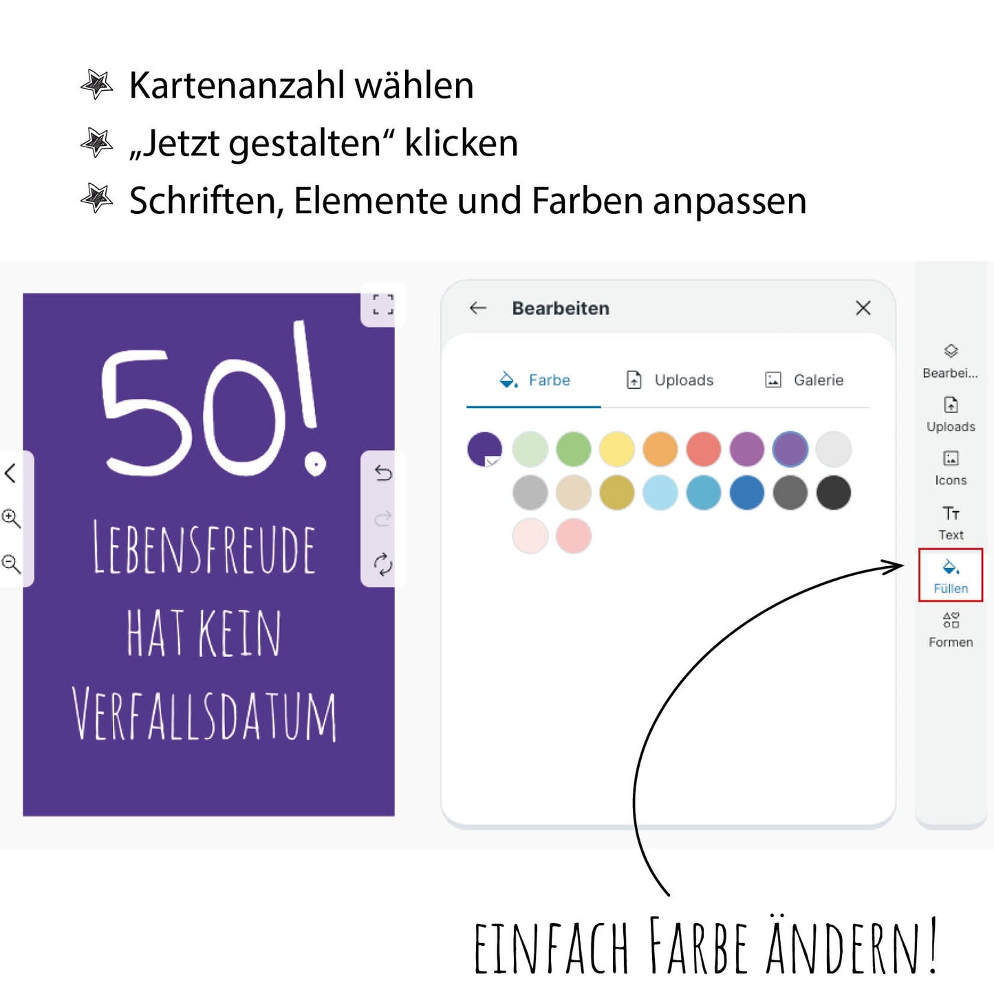 Einladung zum 50. Geburtstag: Lebensfreude hat kein Verfallsdatum!