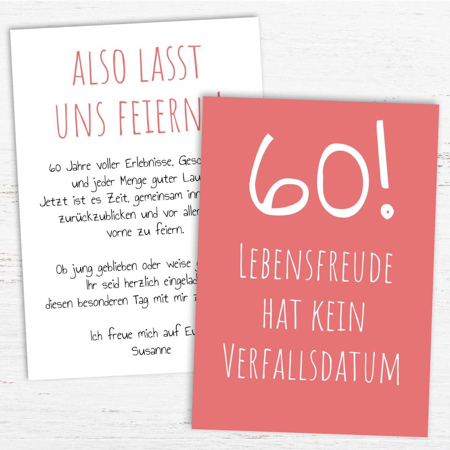 Einladung zum 60. Geburtstag: Lebensfreude hat kein Verfallsdatum